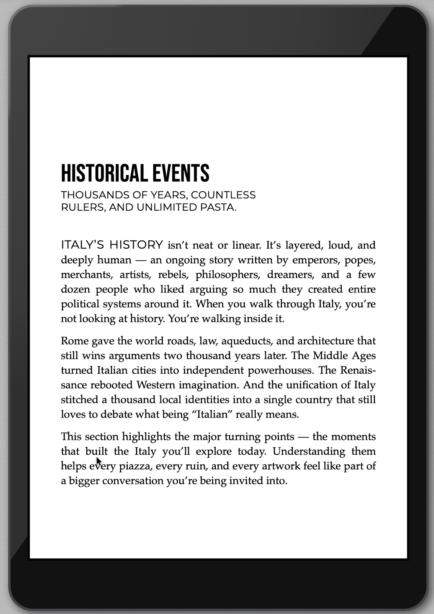 The Awesome Guide to Italy