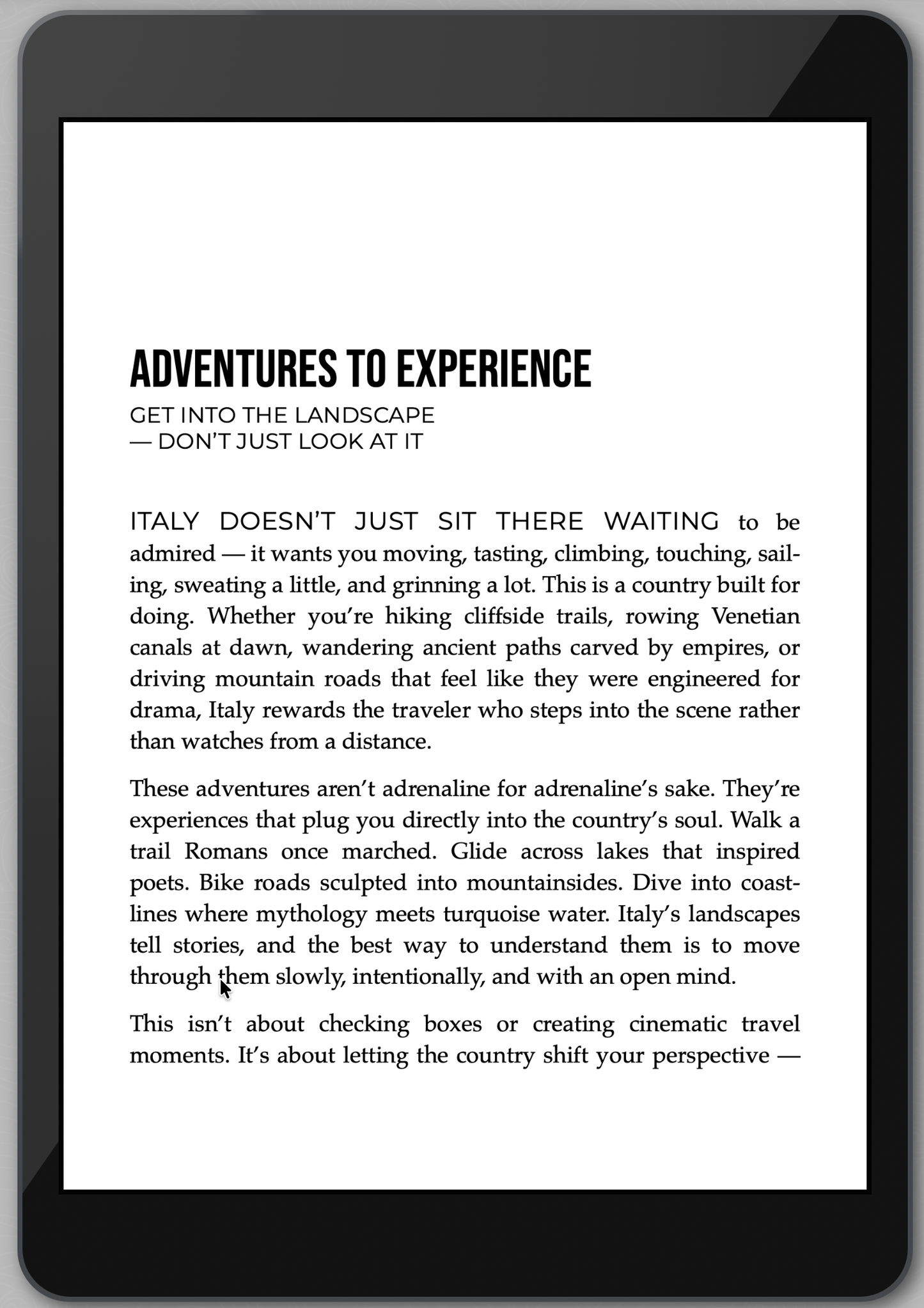 The Awesome Guide to Italy