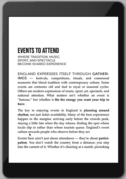 The Awesome Guide to England