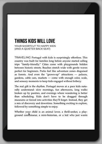 E-reader displaying a text document with black and white text on a white background.